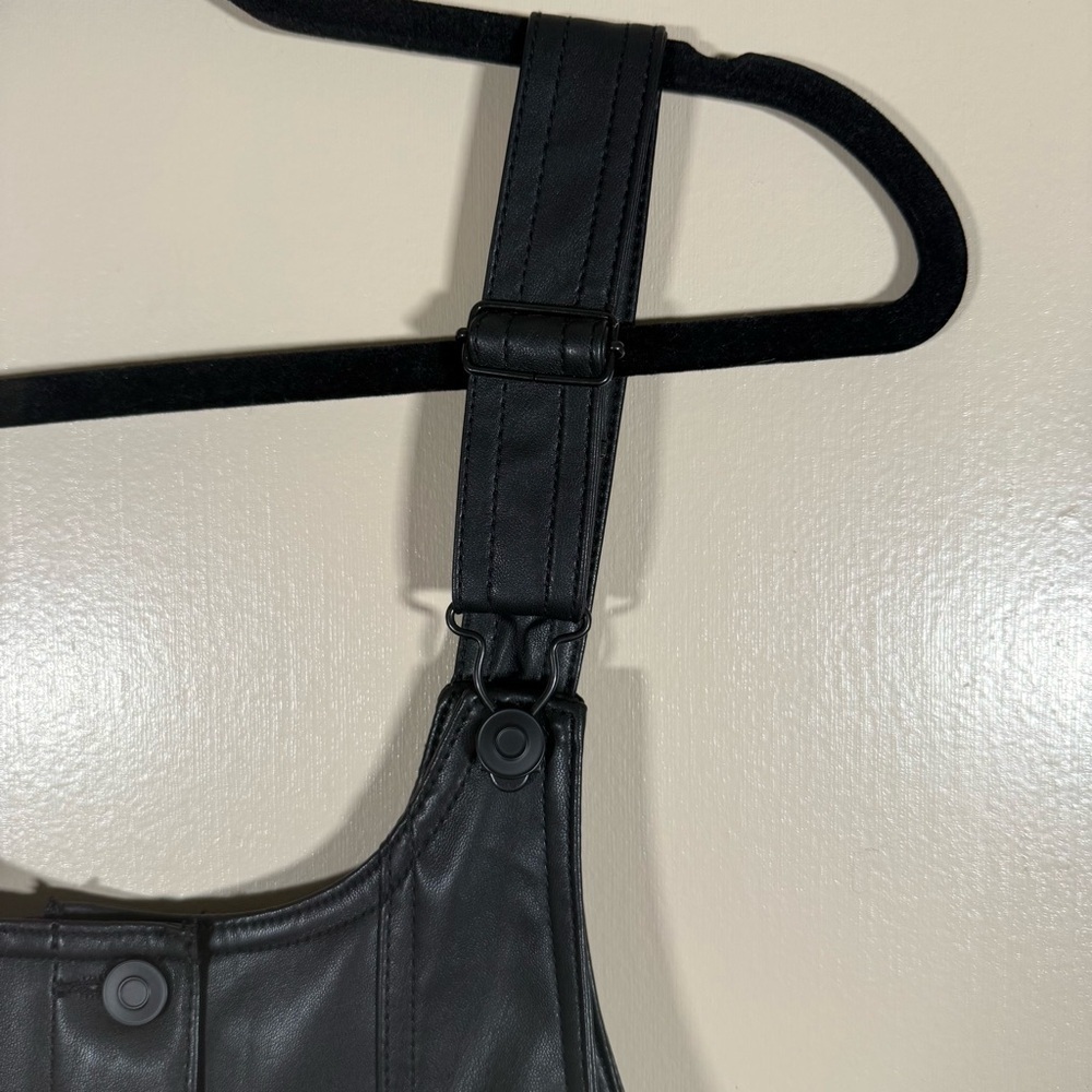 Celebrity Pink Faux Leather Mini Dress Jet Black size XS - Picture 4 of 6